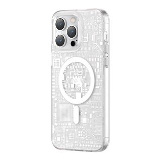 Kingxbar PQY Geek MagSafe iPhone 14 Plus szilikon hátlap tok - ezüst