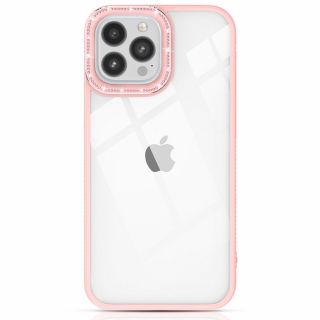 Kingxbar Sparkle iPhone 13 Pro kemény hátlap tok - rózsaszín