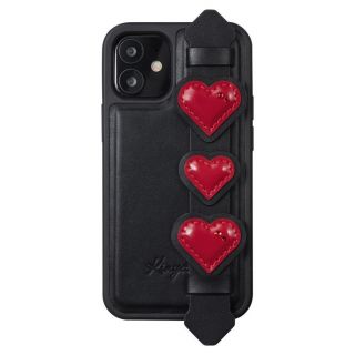 Kingxbar Sweet Swarovski iPhone 12 mini szilikon hátlap tok kézpánttal - fekete