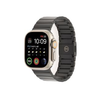 Mobile Origin Titanium Apple Watch 45mm / 44mm / 42mm / Ultra 49mm titán fém szíj - fekete