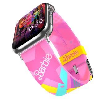 Moby Fox Apple Watch 45/44/42/Ultra 49mm 41/40/38mm és 22mm széles okosóra szilikon szíj - Barbie & The Rockers