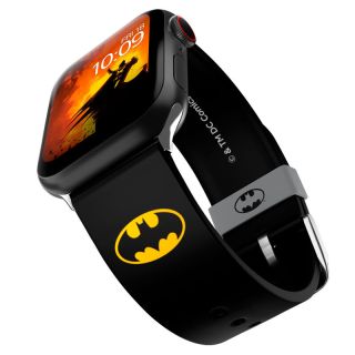 Moby Fox Apple Watch 45/44/42/Ultra 49mm 41/40/38mm és 22mm széles okosóra szilikon szíj - DC Comics Batman