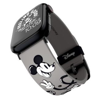 Moby Fox Apple Watch 45/44/42/Ultra 49mm 41/40/38mm és 22mm széles okosóra szilikon szíj - Disney Mickey egér Rubber Hose