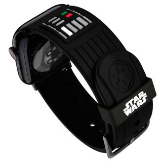 Moby Fox Apple Watch 45/44/42/Ultra 49mm 41/40/38mm és 22mm széles okosóra szilikon szíj - Star Wars Darth Vader 3D