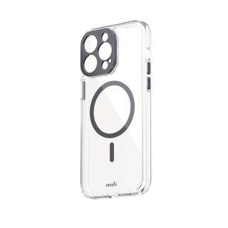 Moshi iGlaze MagSafe iPhone 15 kemény hátlap tok - átlátszó/szürke