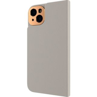 Moshi Overture MagSafe 3in1 iPhone 14 ütésálló kinyitható bőr tok - szürke