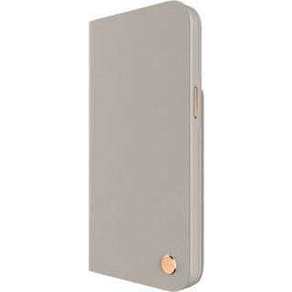Moshi Overture MagSafe 3in1 iPhone 14 Plus ütésálló kinyitható bőr tok - szürke