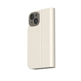 Moshi Overture MagSafe 3in1 iPhone 15 ütésálló kinyitható bőr tok - fehér