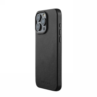 Mujjo MagSafe iPhone 15 Pro Max bőr hátlap tok - fekete