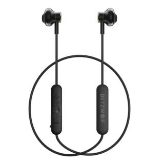 BlitzWolf BW-BTS5 Neckband Magnetic Sport vezeték nélküli fülhallgató - fekete