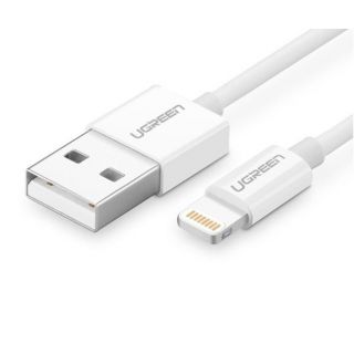 Ugreen Lightning - USB-A nikkelezett kábel 1m - fehér