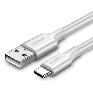 Ugreen USB-C - USB-A nikkelezett kábel 0,25m - fehér