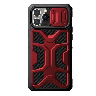 Nillkin Adventruer iPhone 13 Pro Max ütésálló kemény hátlap tok kameravédővel - piros