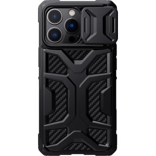 Nillkin Adventruer iPhone 13 Pro ütésálló kemény hátlap tok kameravédővel - fekete