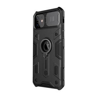 Nillkin CamShield Armor iPhone 11 kemény hátlap tok kitámasztó gyűrűvel és kameravédővel - fekete