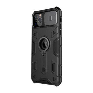 Nillkin CamShield Armor iPhone 11 Pro kemény hátlap tok kitámasztó gyűrűvel és kameravédővel - fekete