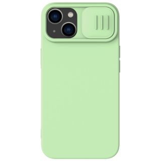 Nillkin CamShield Silicone MagSafe iPhone 14 szilikon hátlap tok + kameravédő - zöld