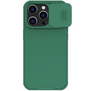 Nillkin Camshield Pro iPhone 14 Pro Max kemény hátlap tok kameravédővel - zöld
