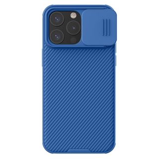 Nillkin Camshield Pro iPhone 15 Pro Max kemény hátlap tok kameravédővel - kék