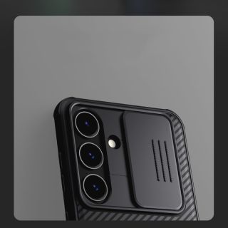 Nillkin CamShield Pro Samsung Galaxy S24 ütésálló hátlap tok - fekete