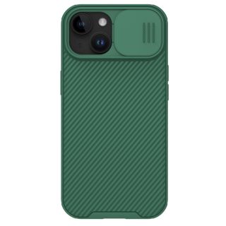 Nillkin CamShield Pro Magnetic MagSafe iPhone 15 szilikon hátlap tok kameravédővel - zöld