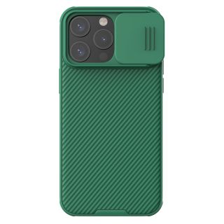 Nillkin CamShield Pro Magnetic MagSafe iPhone 15 Pro szilikon hátlap tok kameravédővel - zöld