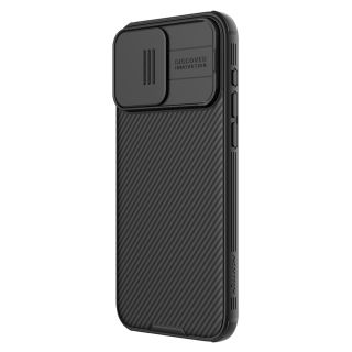 Nillkin CamShield Pro Magnetic MagSafe iPhone 15 Pro Max szilikon hátlap tok kameravédővel - fekete
