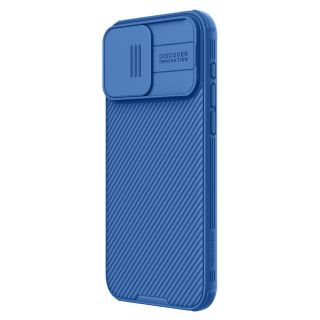 Nillkin CamShield Pro Magnetic MagSafe iPhone 15 Pro Max szilikon hátlap tok kameravédővel - kék