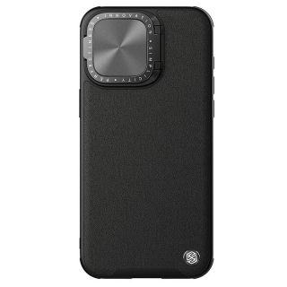 Nillkin Camshield Pro Leather Magnetic iPhone 15 Pro Max bőr hátlap tok kameravédővel - fekete
