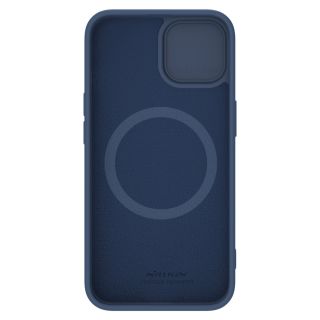 Nillkin Camshield Silky iPhone 14 Plus / 15 Plus szilikon hátlap tok kameravédővel - kék