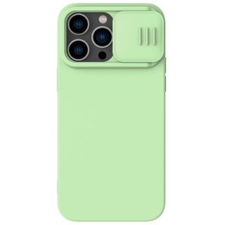Nillkin CamShield Silky Silicone MagSafe iPhone 14 Pro Max szilikon hátlap tok + kameravédő - zöld