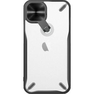 Nillkin Cyclops iPhone 13 Pro Max kemény hátlap tok kameravédővel - fekete/ átlátszó