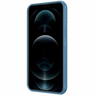 Nillkin Cyclops iPhone 13 Pro Max ütésálló kemény hátlap tok kameravédővel és állvánnyal - kék