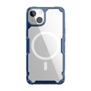 Nillkin Nature Pro Magnetic MagSafe iPhone 13 ütésálló kemény hátlap tok - kék