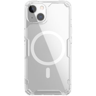 Nillkin Nature Pro Magnetic MagSafe iPhone 14 Plus ütésálló kemény hátlap tok - átlátszó