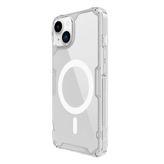 Nillkin Nature Pro Magnetic MagSafe iPhone 14 Plus / 15 Plus ütésálló kemény hátlap tok - fehér