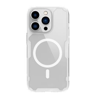 Nillkin Nature Pro Magnetic MagSafe iPhone 15 Pro ütésálló kemény hátlap tok - fehér