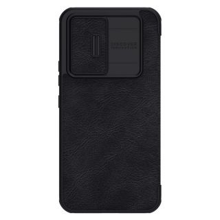 Nillkin Qin Leather Pro Samsung Galaxy A54 5G kinyitható bőr tok + kameravédő - fekete
