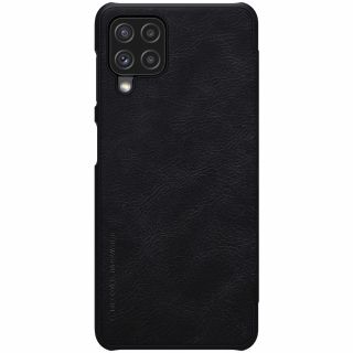 Nillkin Qin Samsung Galaxy A22 4G kinyitható bőr tok - fekete