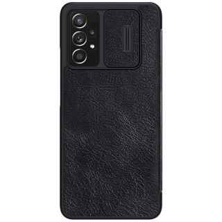 Nillkin Qin Samsung Galaxy A73 kinyitható bőr tok - fekete