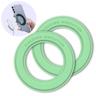 Nillkin SnapHold Sticker MagSafe szilikon öntapadós univerzális fémgyűrű - zöld - 2db