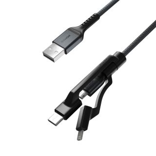 Nomad Kevlar Micro-USB / USB-C / Lightning MFi - USB-A kábel - 1,5m