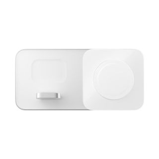 Nomad Base One Max 3in1 MagSafe iPhone + Apple Watch + AirPods Qi vezeték nélküli töltő pad - ezüst