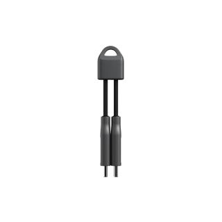 Nomad ChargeKey USB-C - USB-C kábel kulcstartó - fekete