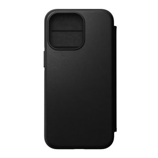 Nomad Rugged Folio MagSafe iPhone 13 Pro kinyitható bőr tok - fekete