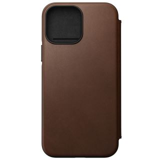 Nomad Rugged Folio MagSafe iPhone 13 Pro Max kinyitható bőr tok - barna
