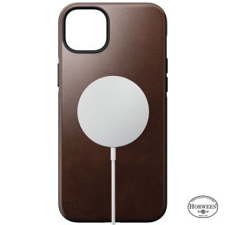 Nomad Modern Leather MagSafe iPhone 14 Plus bőr hátlap tok - barna
