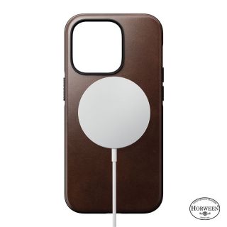 Nomad Modern Leather MagSafe iPhone 14 Pro bőr hátlap tok - barna
