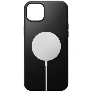 Nomad Modern MagSafe iPhone 15 Plus bőr hátlap tok - fekete