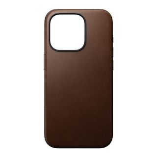 Nomad Modern MagSafe iPhone 15 Pro bőr hátlap tok - barna